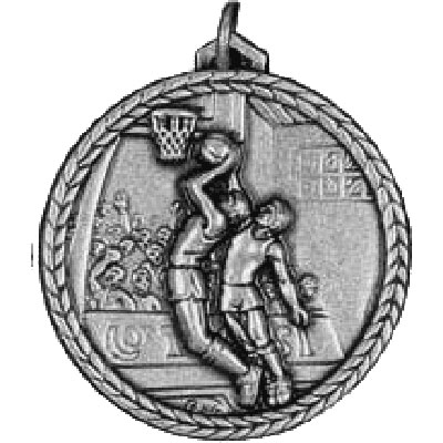 56mm Silver Basketball Medals