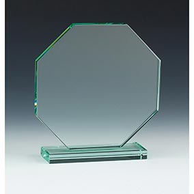20cm Octagonal Glass Award