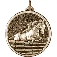 Gold Horse Jump Medals 56mm