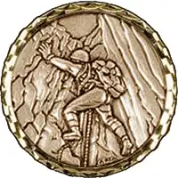 Gold Climbing Medal 60mm