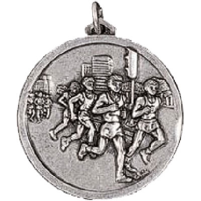 Silver Running Medals 56mm