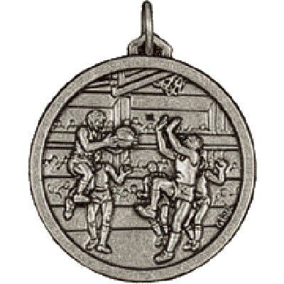 56mm Silver Basketball Medals