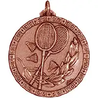 Bronze Badminton Medals 38mm