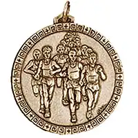 Gold Running Medals 38mm