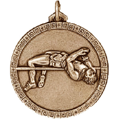 56mm Gold High Jump Medal