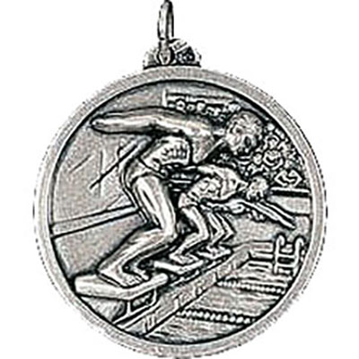 Silver Swimming Medals 56mm