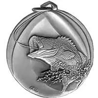 Silver Fishing Medal 56mm