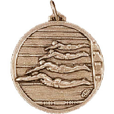 Gold Mens Swimming Medals 38mm