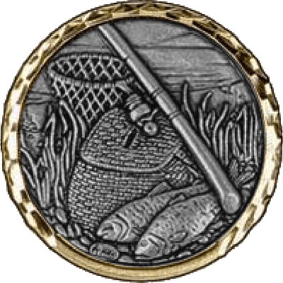 Silver Fishing Medal 60mm