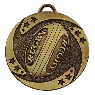BronzeTarget Rugby Medal 50mm