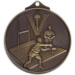 Bronze Horizon Rugby Medal 52mm