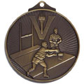 Bronze Horizon Rugby Medal 52mm