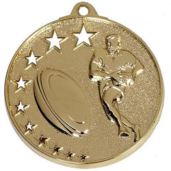 Gold SF Rugby Medal 50mm