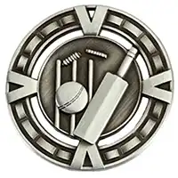 Silver Varsity Cricket Medal 65mm
