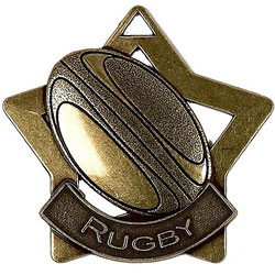 Mini Star Rugby Medal 60mm