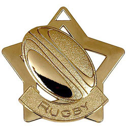 Mini Star Rugby Medal 60mm