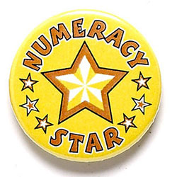 Numeracy Star Button Badge