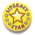 Literacy Star Button Badge