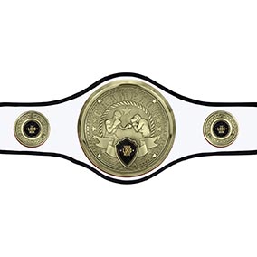 White Champions Belt Boxing Male