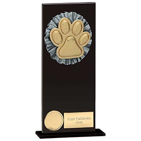 Euphoria Hero Black Glass Dog Agility Award 200mm