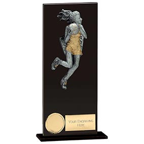 Euphoria Hero Black Glass Netball Award 200mm