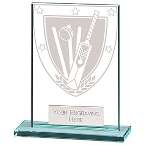 125mm Millenium Glass Cricket Award