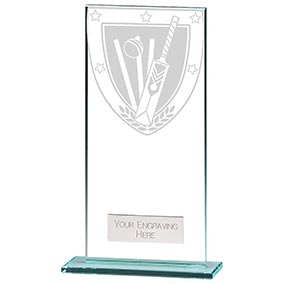 180mm Millenium Glass Cricket Award