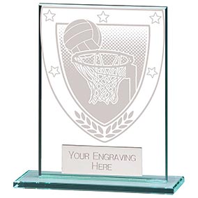 Millenium Glass Netball Award 110mm