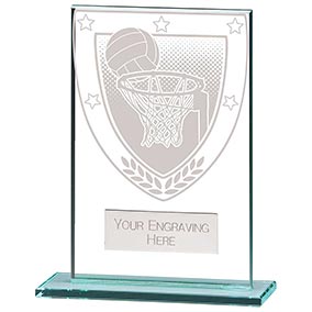 Millenium Glass Netball Award 125mm