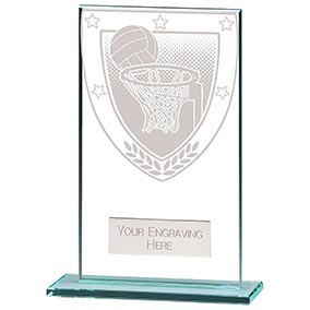 Millenium Glass Netball Award 140mm