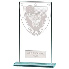 Millenium Glass Netball Award 160mm