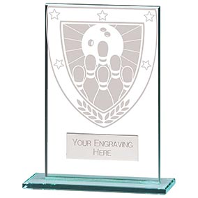 125mm Millenium Glass Ten Pin Award