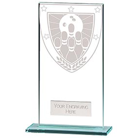 160mm Millenium Glass Ten Pin Award