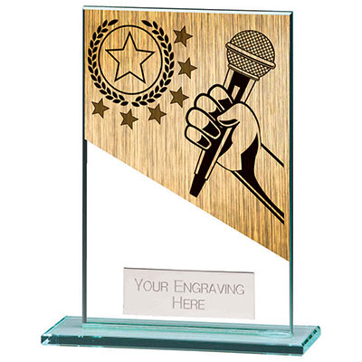 125mm Mustang Glass Karaoke Award