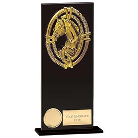 Maverick Fusion Black Glass Equestrian Award 200mm