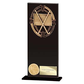 Maverick Hero Black Glass Hockey Award 200mm