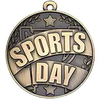 Gold Ribbon Sports Day Medal 50mm
