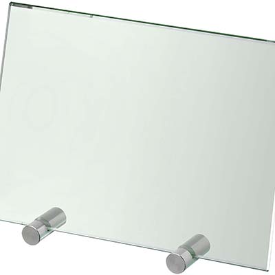 4in x 5.5in Jade Glass & Metal Stand Award