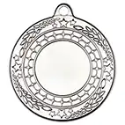 50mm Silver Wreath Star Medal 50mm Silver Wreath Star Medal