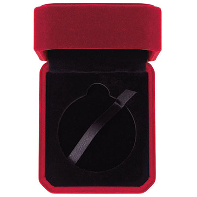 Aspire Red Velour 50mm Medal Case