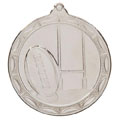 Cascade Rugby Medal Silver 50mm