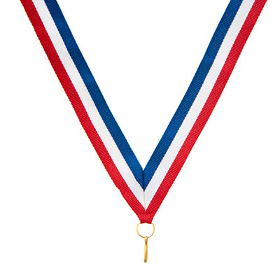 10mm safety ribbon red white blue