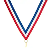20mm safety ribbon red white blue