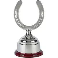 14in Nickel Plated Horse Shoe Cup
