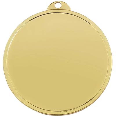 50mm Gold Finish Plain Medal