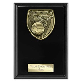 Black Cobra Netball Plaque 150mm