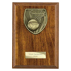 Brown Cobra Netball Plaque 175mm