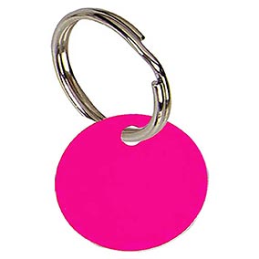 Round Pink Pet Tag 32mm