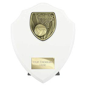 White Cobra Netball Shield 175mm