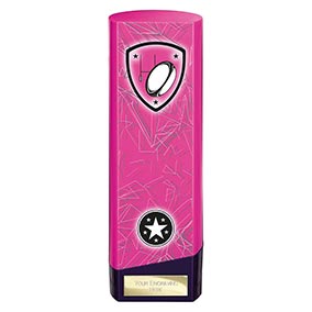 Pink Prime Rugby Trophy 220mm